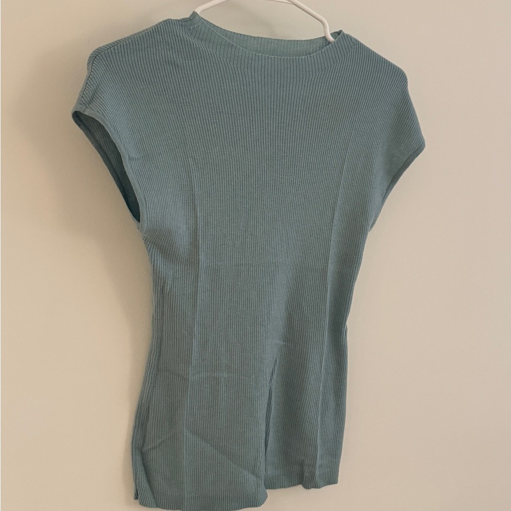 Knit short sleeve T-shirt